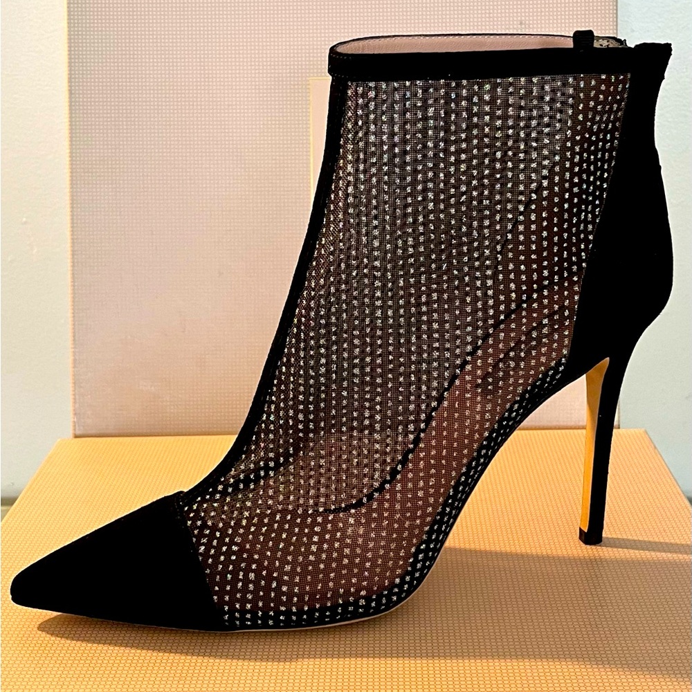 SJP by Sarah Jessica Parker Deville Mesh & Suede Bootie